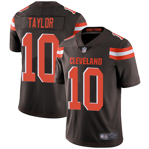 Cleveland Browns Taywan Taylor Men Brown Limited Jersey #10 NFL Football Home Vapor Untouchable->cleveland browns->NFL Jersey